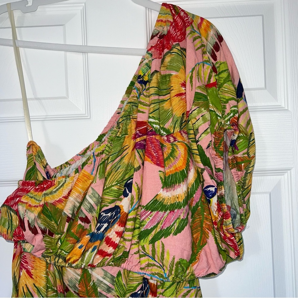 Farm rio Macaw Leaves Mini Dress - Picture 12 of 16